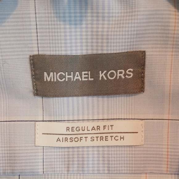 MICHAEL Michael Kors Blue Dress Shirt Classic Fit - Picture 2 of 3
